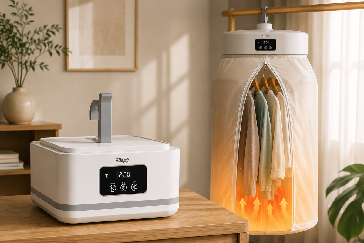 Secadora Portátil de Ropa 600W con UV y Control Inteligente